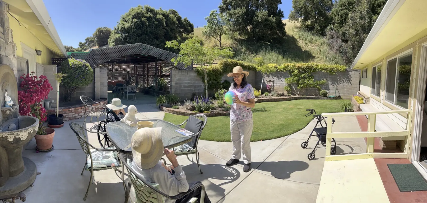 residents enjoying the outside